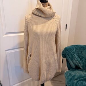 Goodnight Macaroon Cream Turtleneck Dress